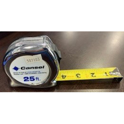 Cansel Logo Measuring Tape 25 ft/8THS