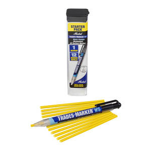 Markal Trades-Marker - 1 Holder - 12 Refills - Yellow