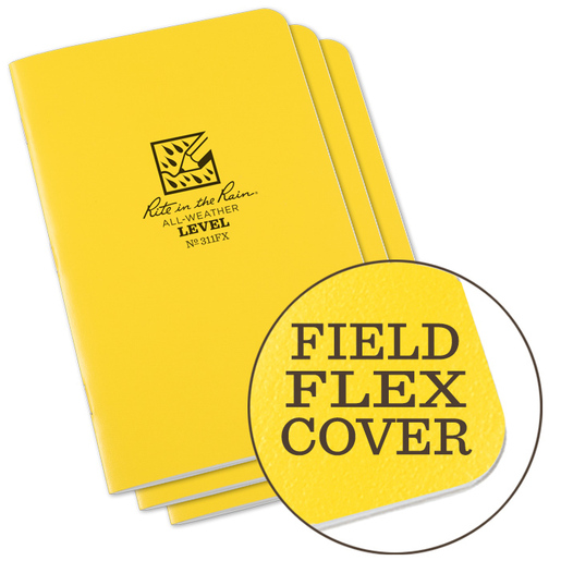 Rite In The Rain Stapled Notebook Field Flex Yellow 3 Books
