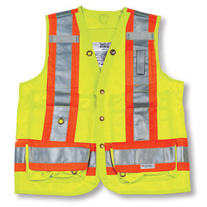 Duratech Economic Lime Construction Vest - 100 Percent Polyester - 5XL