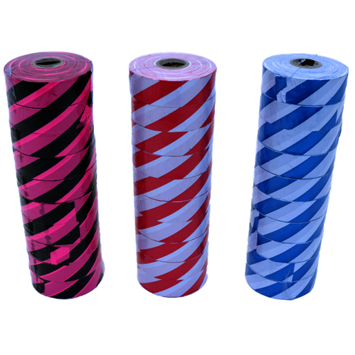 Flagging Striped Arctic 1 Inch Black/Pink (10/pac)