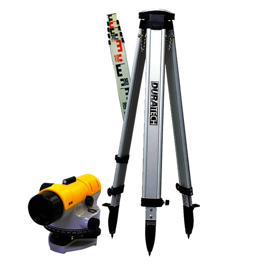 Duratech Auto Level 24X Package Includes Dome Tripod And Rod
